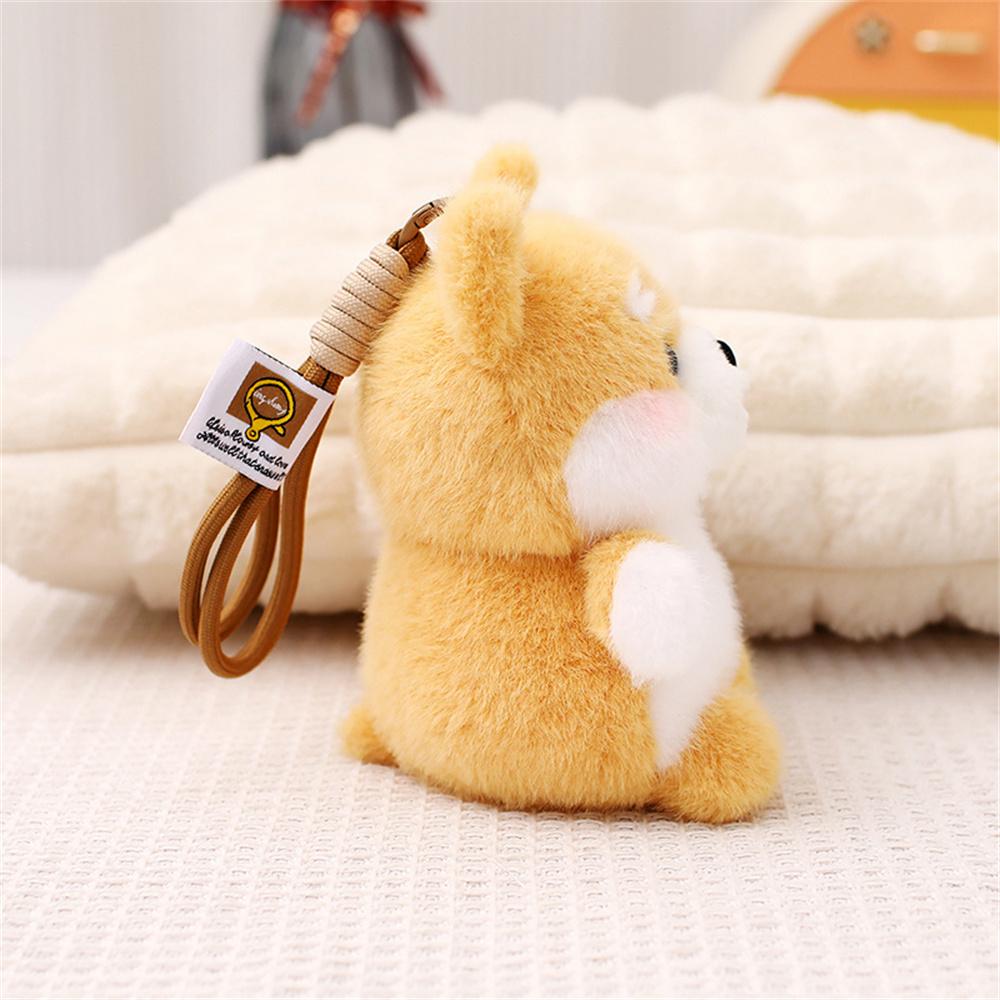 Dog Plush Toy Pendant Teddy Husky Corgi Schnauzer Plushie Keychain Kawaii Bag Key Ring Cute Puppy Dolls Car Decor Christmas Gift