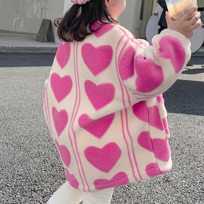 Dziewczęca pluszowa kurtka jesień i zima utrzymuje ciepło odzież wierzchnia moda mała księżniczka płaszcz świąteczny ubrania dla dzieci