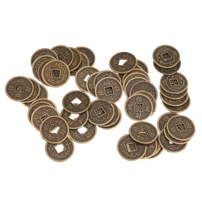 Feng Shui Coin Set 2cm Metal Luck Coins Collectible Ornament for Wallet Handbag Home Accessory