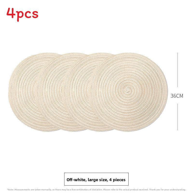 Nordic Style Round Fabric Coaster Set For Home Dining And Tea Cup Protection