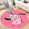 1pc Courage the Cowardly Dog Office Round Area Rug, Under Office Chairs Bedroom Living Room Home Decor, Room Decoa1016070