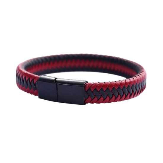 Men Bracelet Imitation Leather Lightweight Wear-resistant Retro Style Faux Leather Braided Wristband Streetwear Accessories