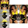 Costume da Bagno Intero Bikini Bloccante Colorato alla Moda Decorazione