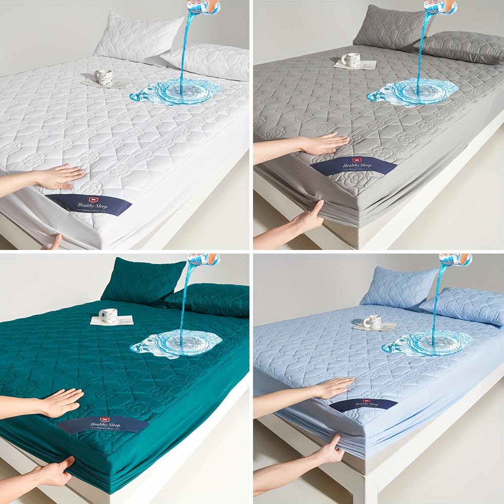 All-Season Waterproof Mattress Protector, Soft and Comfortable Cooling Fitted Sheet Set, Breathable and Noise-Free