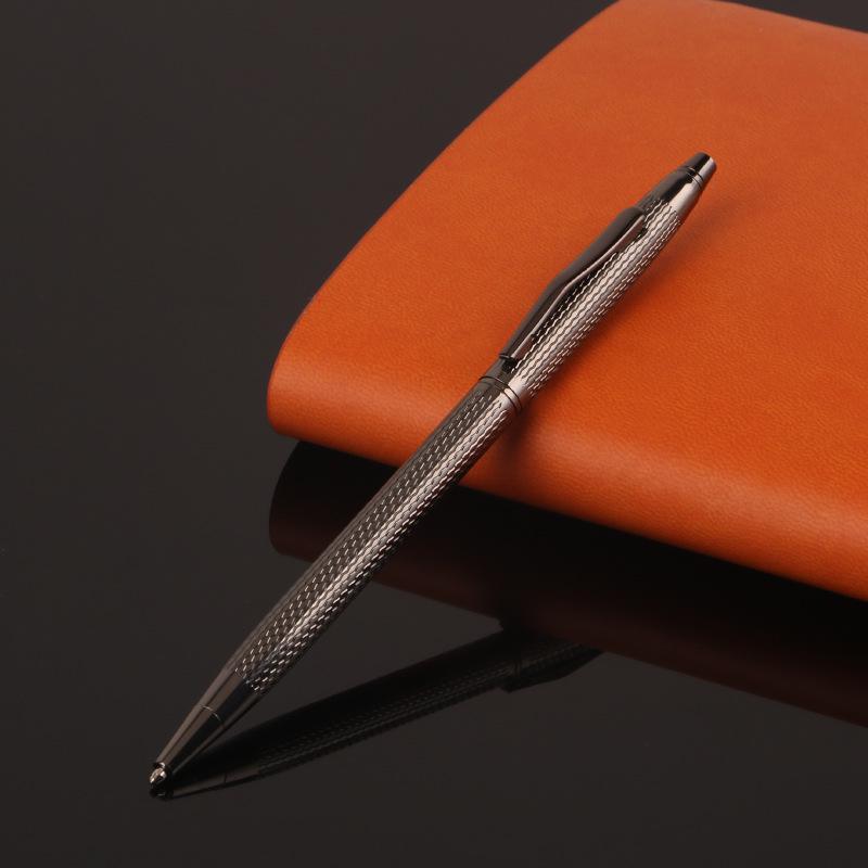 Ballpoint Pen Signature Pen Student Stationery Office Pen Brushed Wavy Metal Ballpoint Pen Cola Pen Oil Pen Creative Advertising Gift Pen