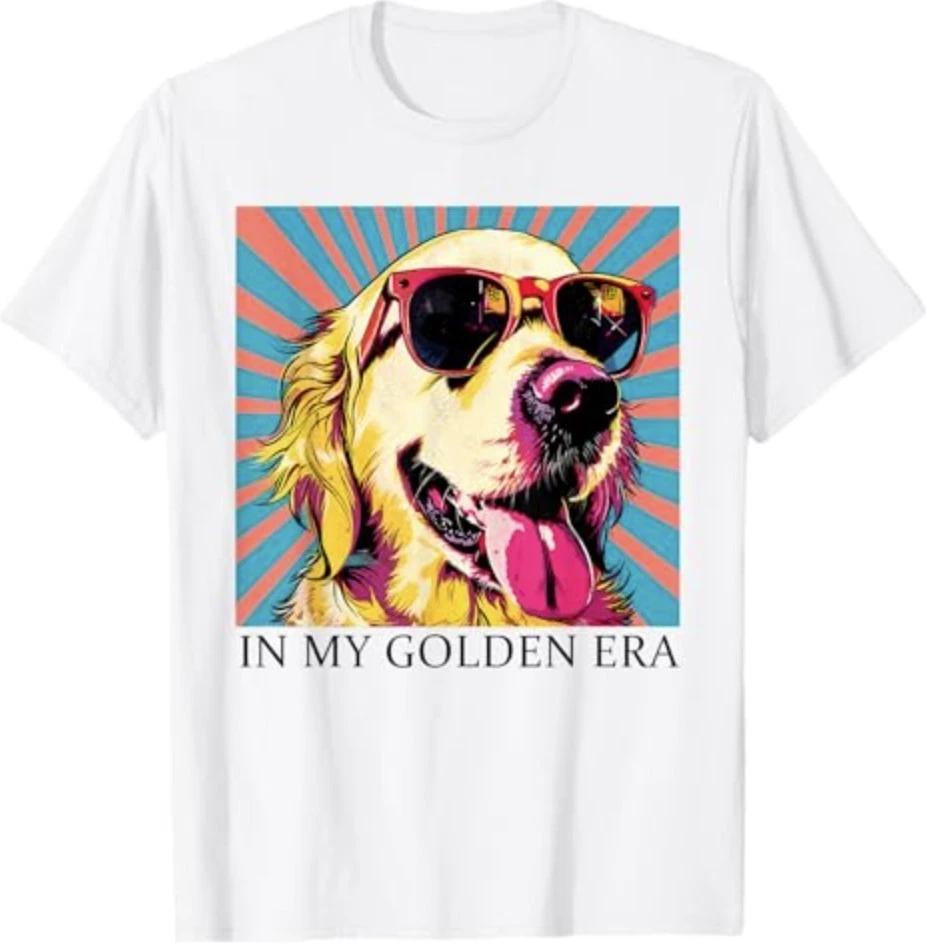 in My Golden Retriever 70s Era Funny Retriever Graphic T-Shirt XL