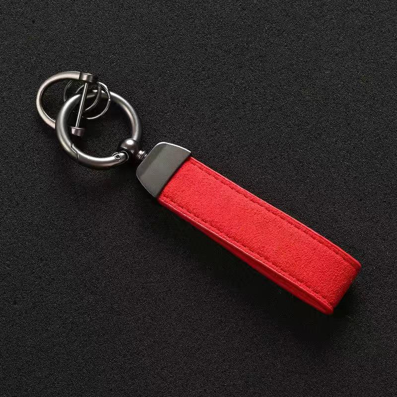 

Suede Leather Car Keychain High-Grade Luxury Key Rings Holder Buckle Alcantara Bag Pendant Charms Best Gift For Christmas Xmas