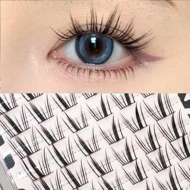 LuxeFlutter - Мультипак пучковых накладных ресниц Black - One Size