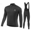 Autumn Cycling Suit Set  Pro Team Cycling Jersey 19D Bib Set MTB Uniform Bicycle Clothing Quick Dry Bike Clothes Mens Long Sleeves Wear