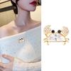 Cute Small Crab Brooch  Elegant Sweater Cardigan Corsage Jewelry For Women