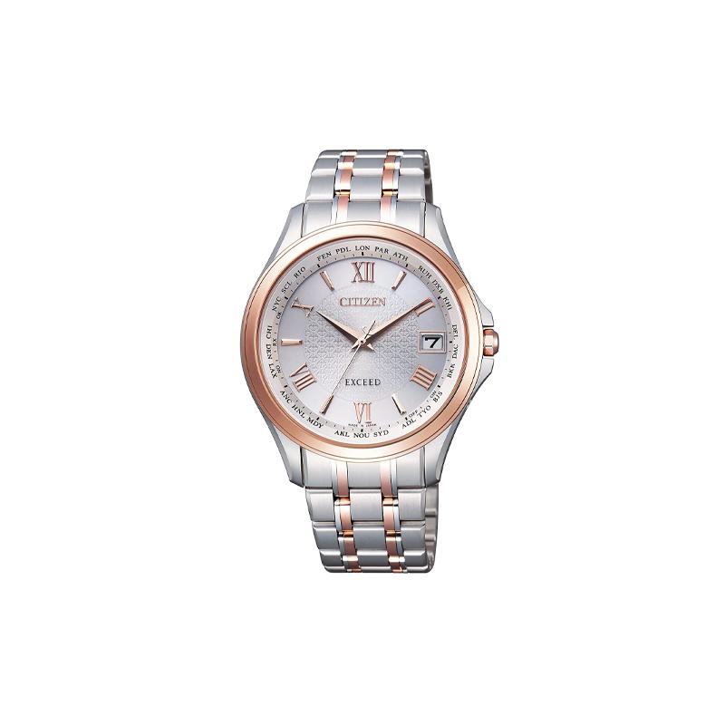 

CITIZEN 50 meters waterproof solar Quartz super titanium strap 38mm men s watch silver dial CB1084-51A синій