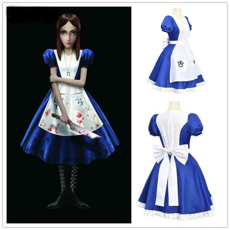 Madness Returns Alice Princess Dress Maid Fancy Dress Cosplay Halloween Costume