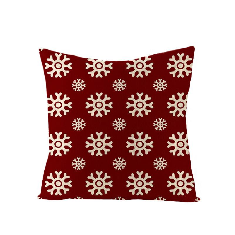 New Christmas Pillow Cover Printed Decorative Cushion Cover Home Sofa Cushion Linen Sofa Back
