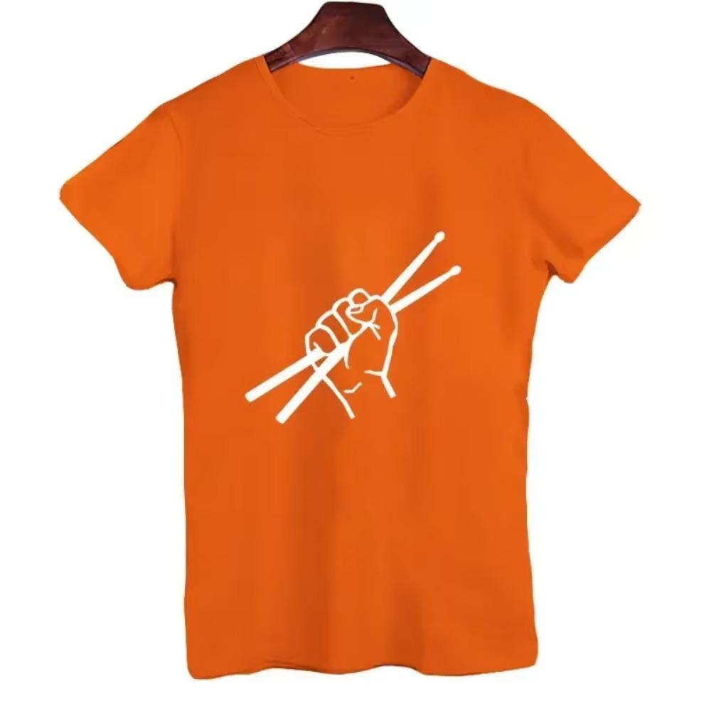 Men's T Shirt Unisex T-Shirt Drummer Drumsticks Graphic T Shirts Summer Short Sleeve Tee Tops Harajuku Streetwear Women Clothing