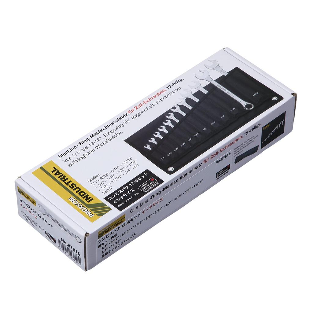 Proxxon Combination Wrench Inch Set No. 83816, Size, 12-Piece