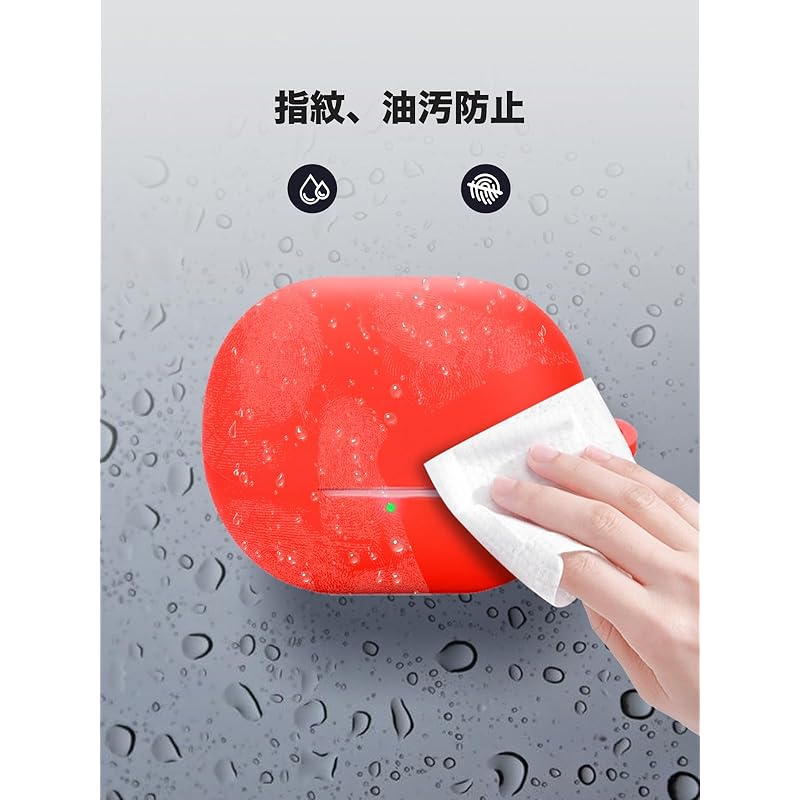 SOUNDPEATS UU for case Cover [YANMONGI] Wireless earphones protective cover silicone protective case -With chain charging case cover visible led light