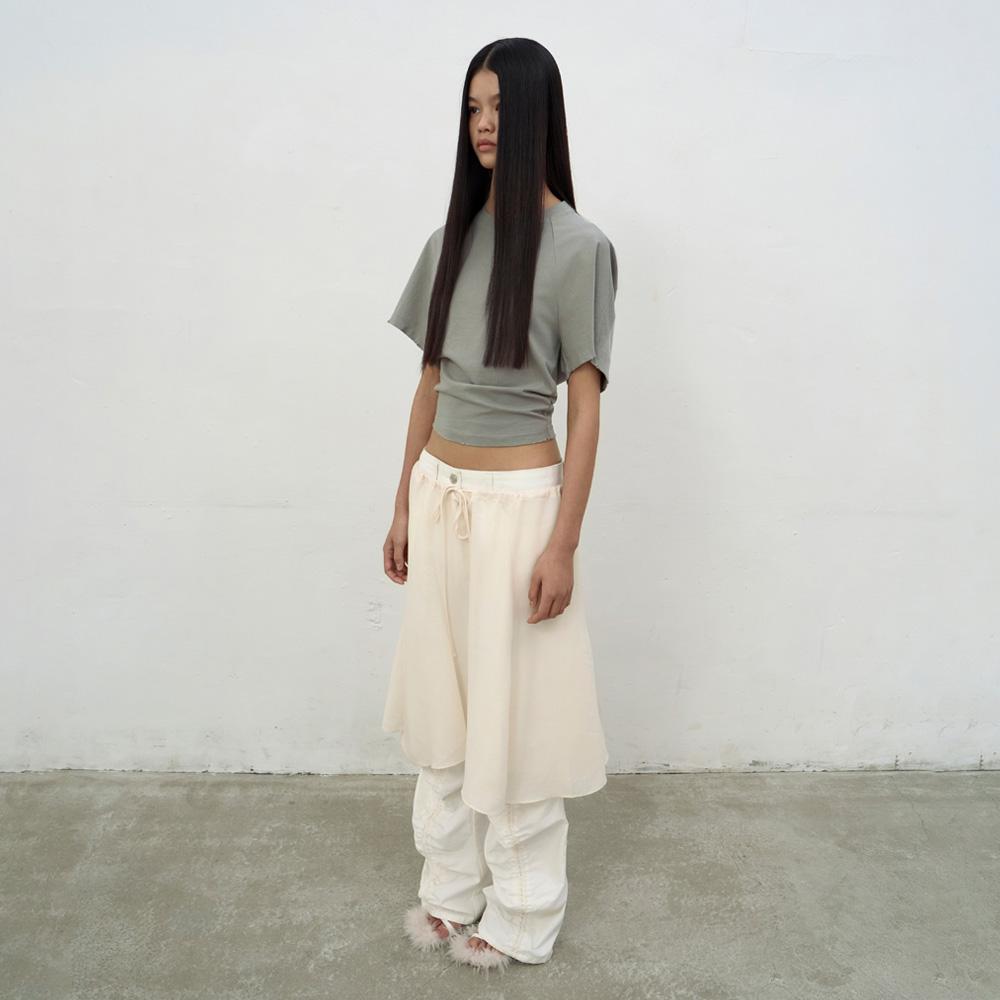 Lcdc Tm Flare Layered Skirt (Ivory)