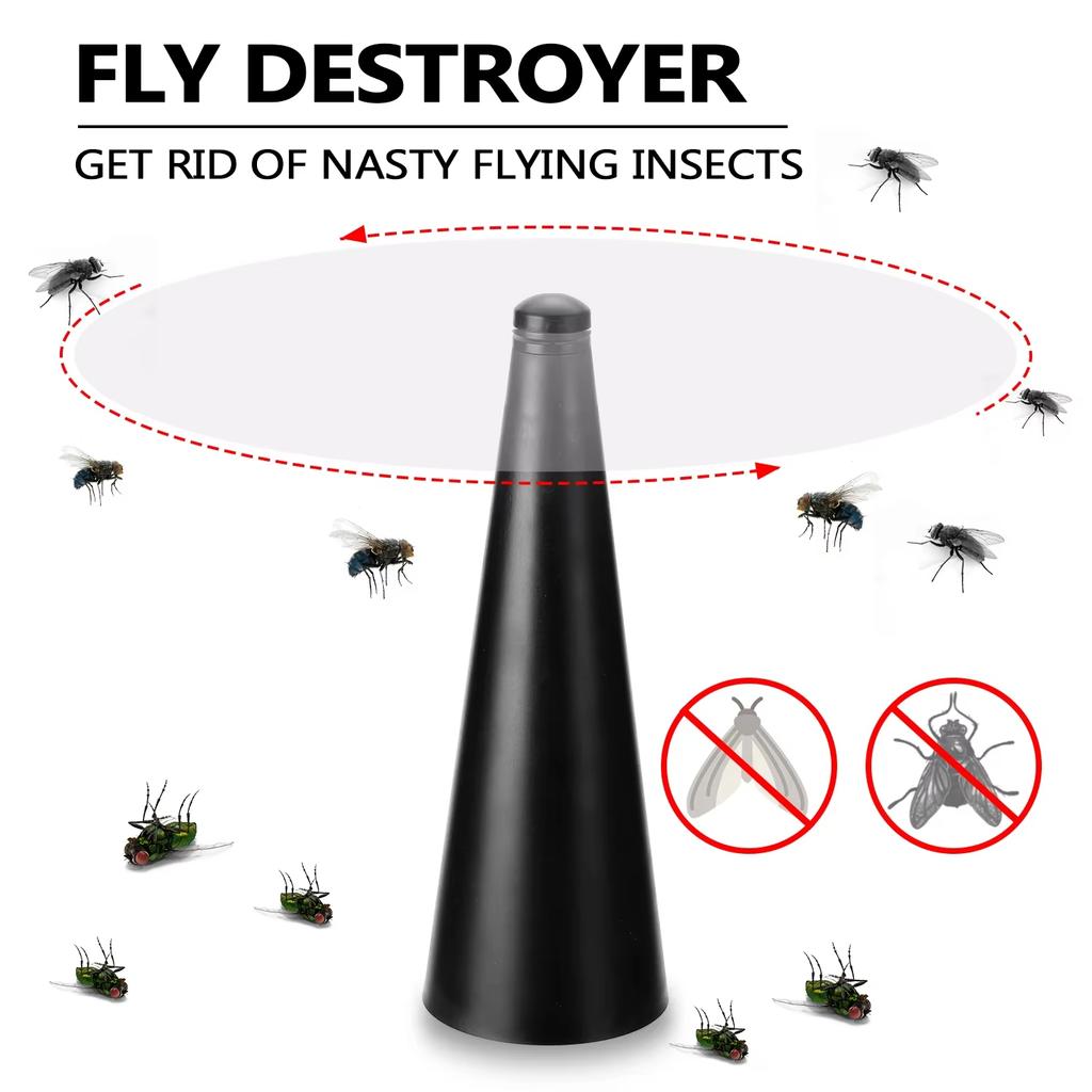 Fly Repeller Table Fan AA Battery Powered Insect Fly Repeller Fans Portable Pest Control for Camping Picnic Party