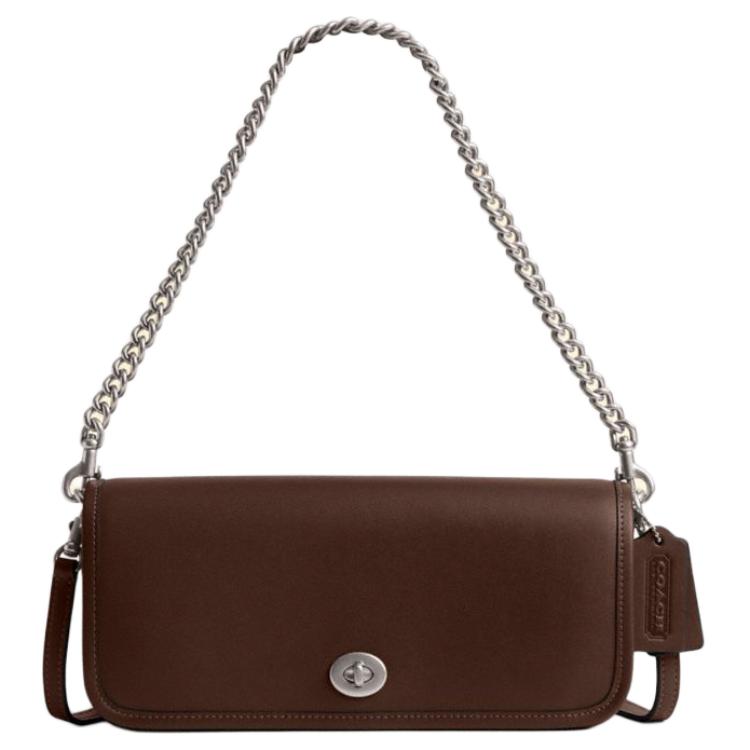 

Coach Dinky 26 Vintage Iconic Turnlock Detachable Shoulder Strap Leather Handbag Medium Women Handbag Maple CW641-LHMPL Basic Set (Bag+Dust Bag)