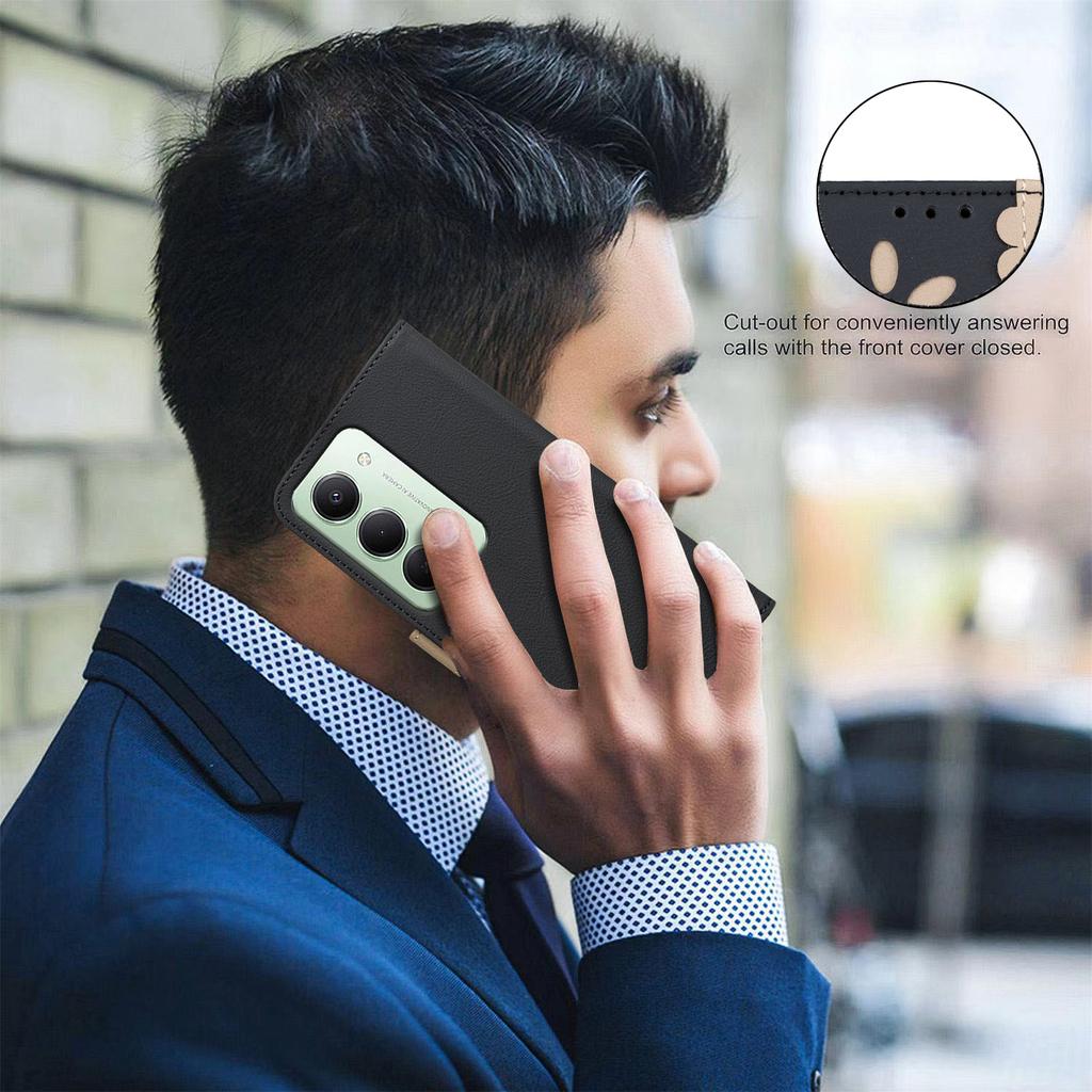 Per Xiaomi Redmi 15 5G (Globale) (169mm) Custodia in Pelle BINFEN COLOR BF36 Motivo Floreale Copertura per Telefono Portafoglio con Blocco RFID Supporto