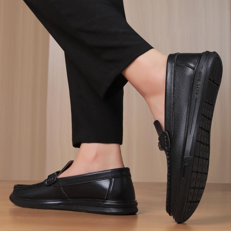 Fashion Genuine Leather Slip On Footwear Office Leisure Man Driving Shoes Driving Flats Handmade Men's Business Loafers Casual Shoes