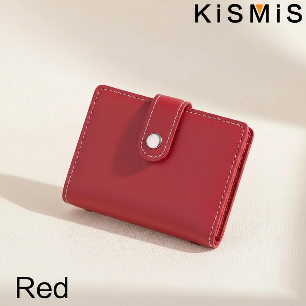 Slim Minimalist PU Leather Card Holder 26 Slots Organizer Wallet Compact Stylish Accessory Unisex