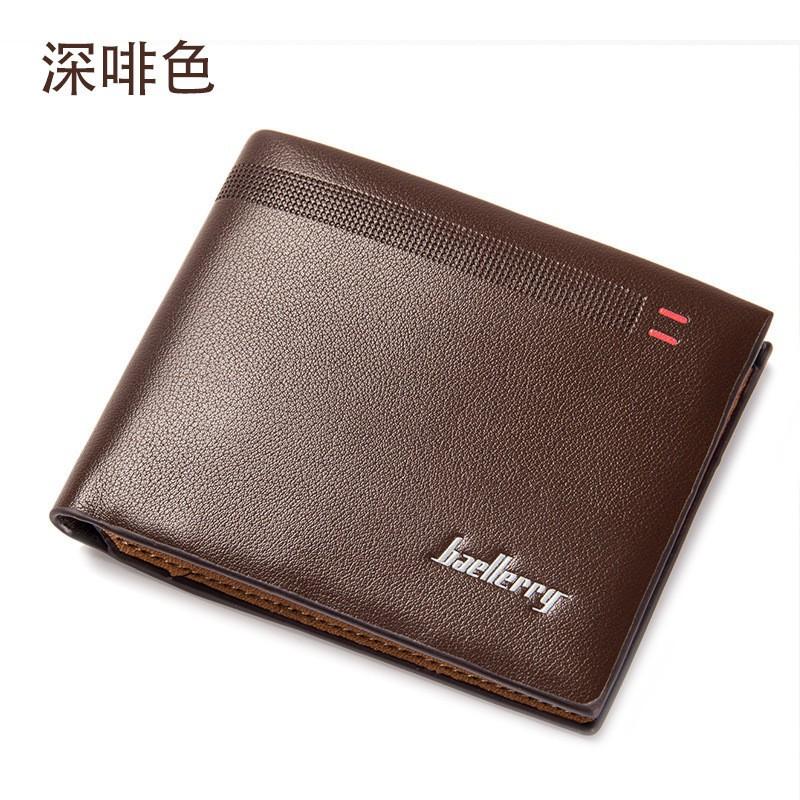 New Men's Wallet European American Short Horizontal