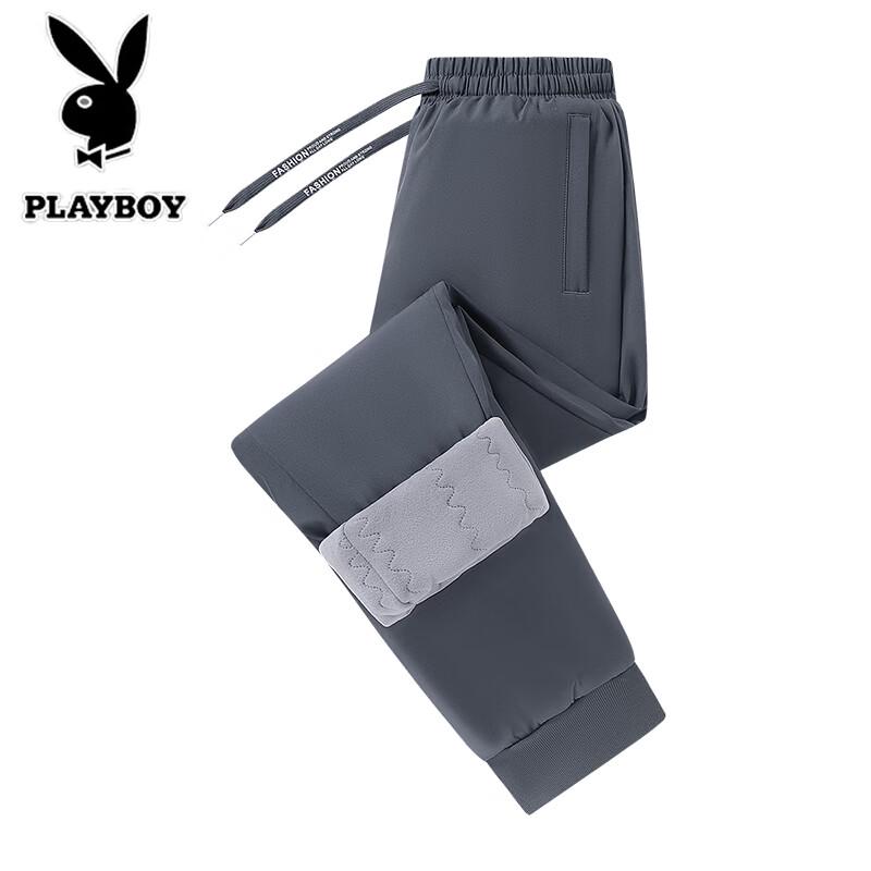 Playboy Men's Fleece-Lined Thermal Casual Athletic Sweatpants