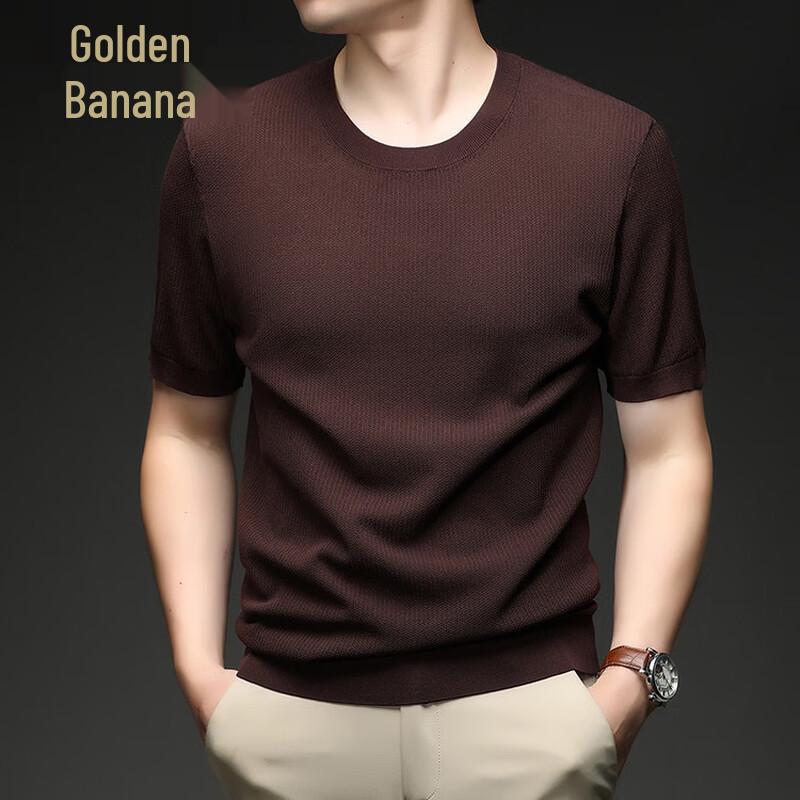 

Мужская вязаная футболка Jinjv из смесовой шелково-льняной пряжи 52/115