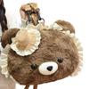 Cartoon Big Face Bear Plushie Backpack Kawaii Lolita Bag Design Shoulder Bag for Woman High Street Fashion Backpack Girl's Gift