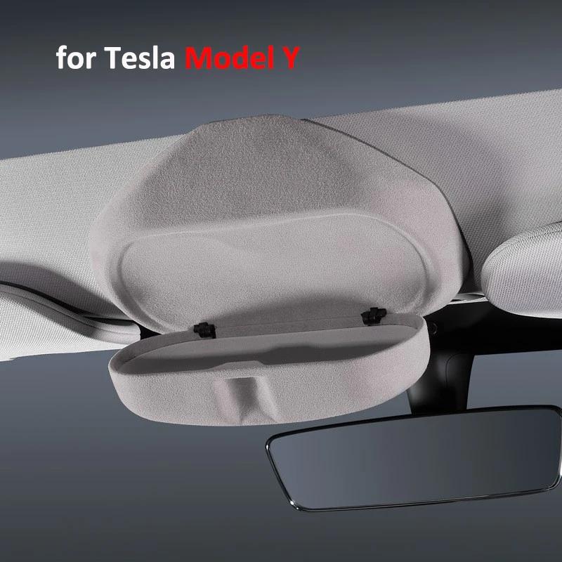 Pro Tesla Model 3 Highland 2024 Model Y 2023 Pouzdro na sluneční brýle Držák slunečních brýlí Ochranné úložiště Střešní box interiérové doplňky