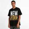 Vintage YORK Letter Print Casual Loose T-Shirt For Men And Women Pure Cotton T-shirt
