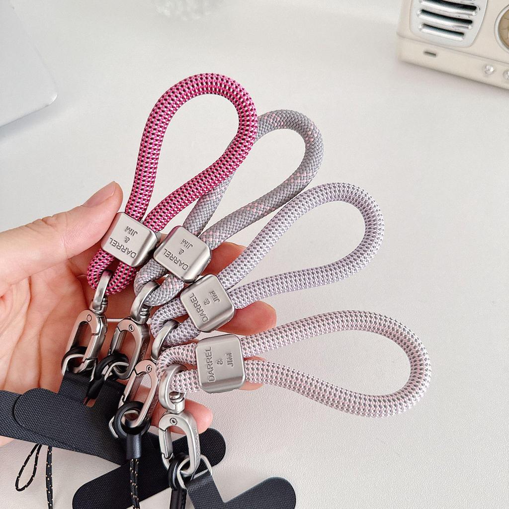 Premium Anti-Drop Metal Buckle Phone Lanyard with Finger Ring and Handheld Short Rope