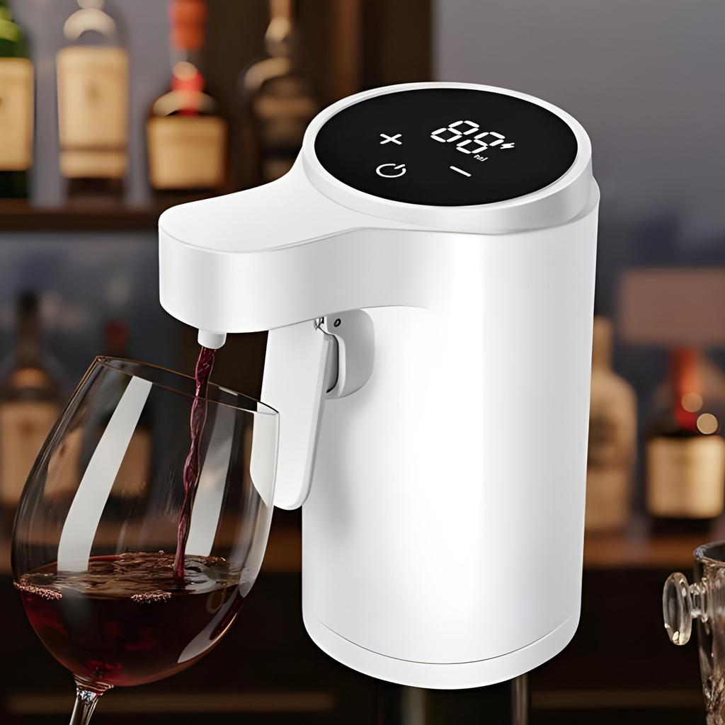 Electric Wine Aerator Pourer Automatic Touch Screen Smart Whiskey Decanter Digital Alcohol Bottle Dispenser for Home Bar Office