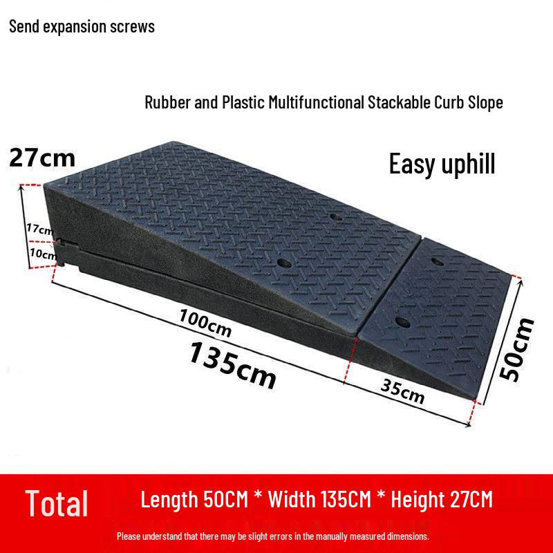 Rubber and Plastic Sloped Threshold Ramp Pad