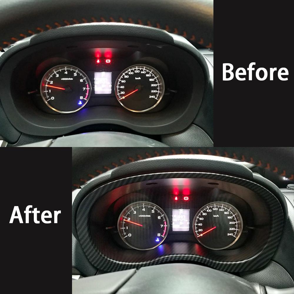 K-Car Dashboard Instrument Panel Cover Trim Frame ABS Carbon Fiber For Subaru Forester 2013-2018 XV 2012-2017