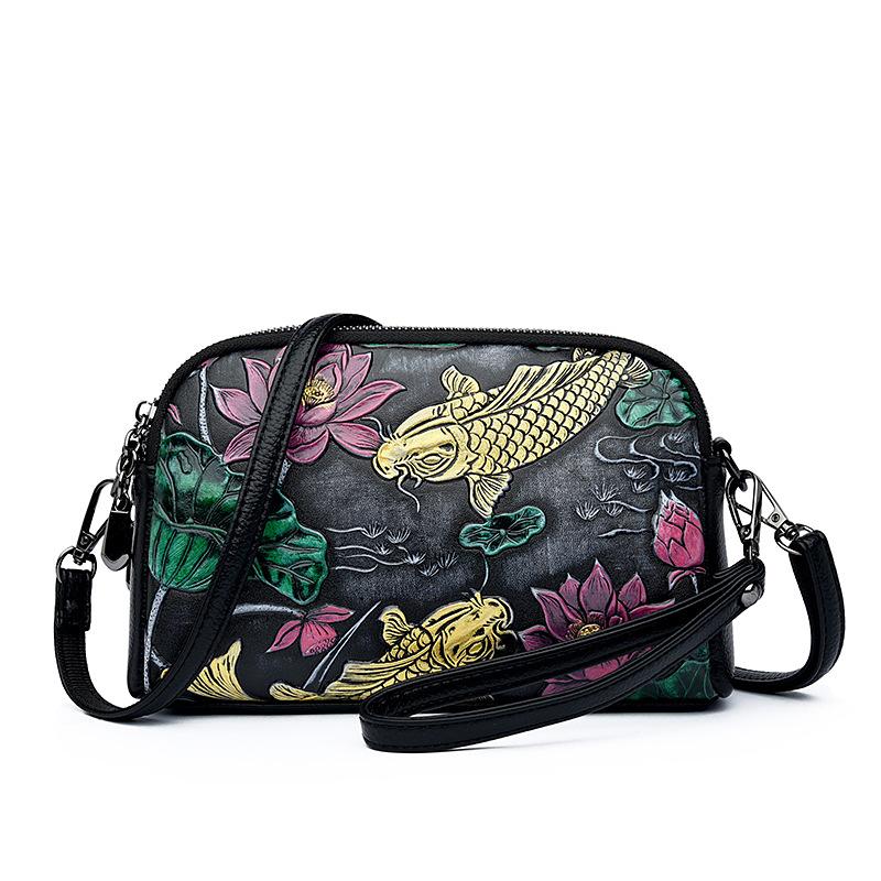 

Новая сумка в стиле ретро с принтом, модная сумка-клатч Fuguiyu с тиснением и потертостями на одно плечо, большая вместимость, косая ракушка