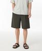 Cooling One-Tuck Banding Bermuda Shorts [Khaki]