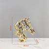 Creative Metal Crafts Artificial Animal Sculpture Golden Openwork Lion Horse Elephant Art And Crafts Ornaments Home Decoration