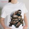 Cartoon Sloth Tortoise Ride T Shirt Cute Animal Fun Whimsical Nature Inspired for All Unique Trendy Top Vintage Washed Casual