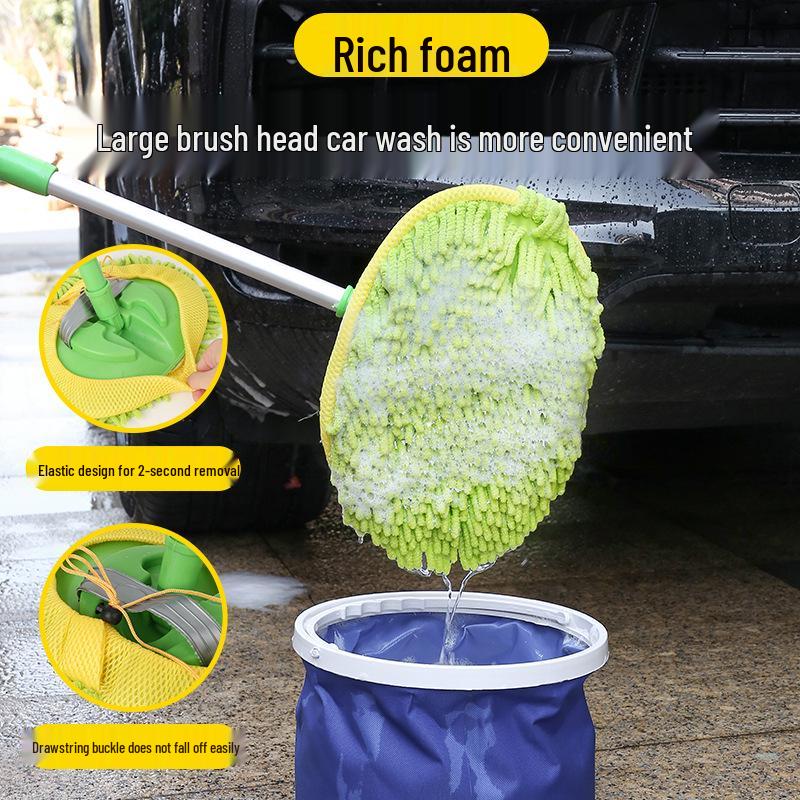 Ripebestandig teleskopisk bilvaskemopp med aluminiumsstang