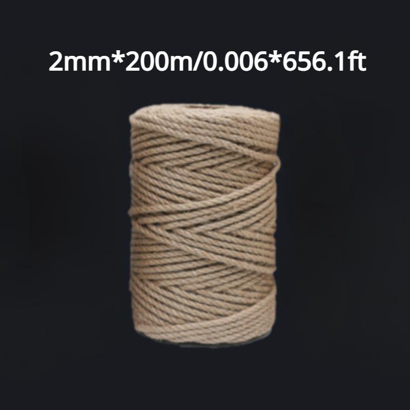 2 mm Juteseil, natürliche dicke Gartenschnur für Pflanzenunterstützung, Bündelung, Basteln, Verpacken, Spitzenprojekte