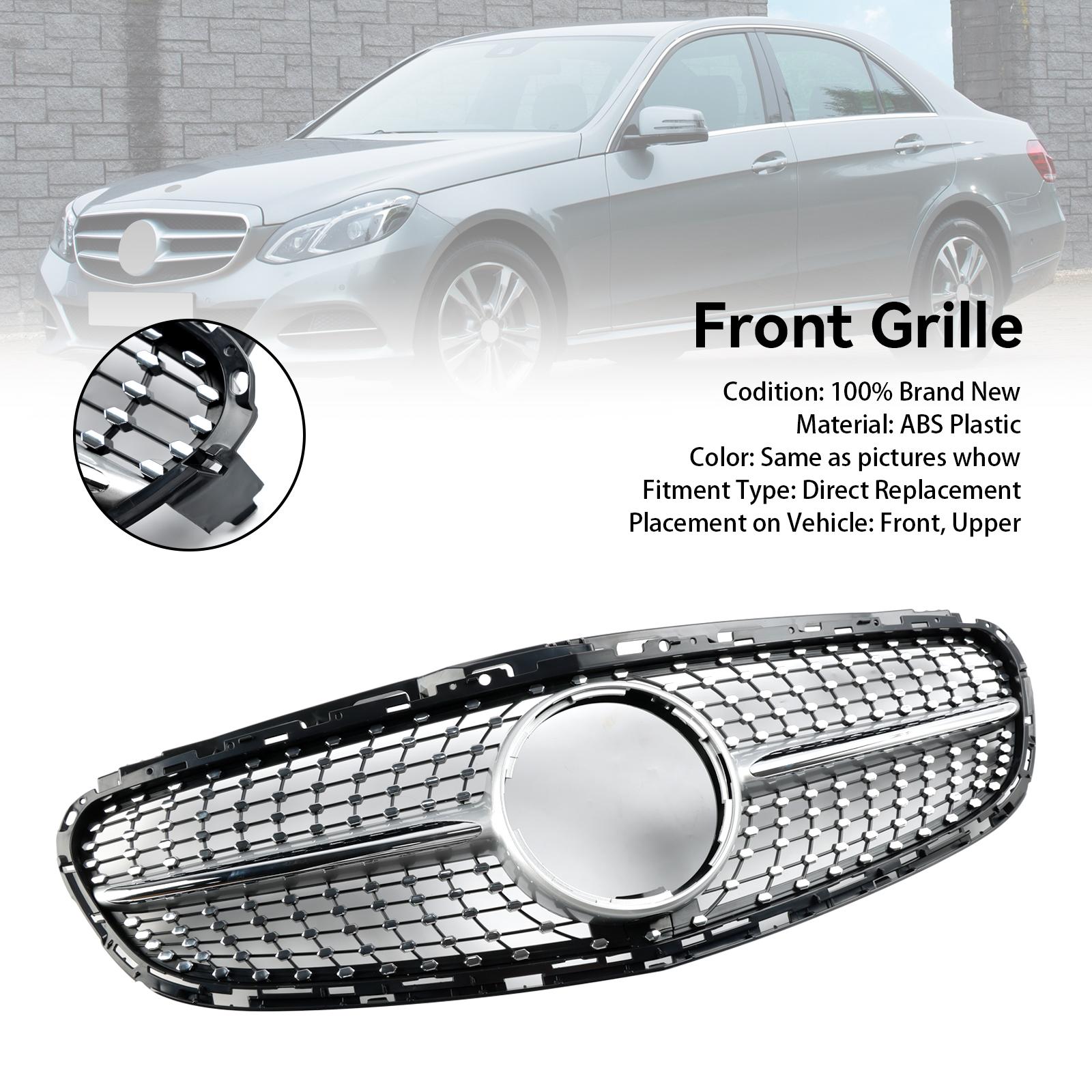 

Diamond Front Bumper Grille Grill Fit Mercedes E-Class W212 2013-2016 Facelift