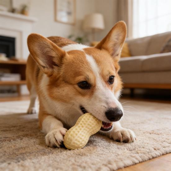 Dog Chew Toy Peanut Shaped Dental Health Toy Puppy Teething Toy for Aggressive Chewers Small to Large Dogs Teeth Cleaning