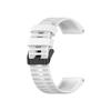 (White) For Garmin Approach S62 22mm Horizontal Texture Silicone Watch Band With Removal Tool KVGK