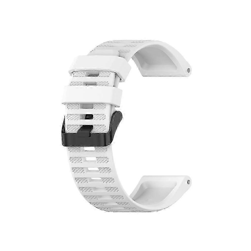 (White) For Garmin Approach S62 22mm Horizontal Texture Silicone Watch Band With Removal Tool KVGK
