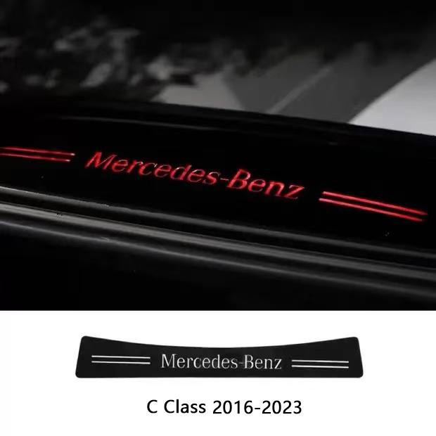 

Car Sticker 1pcs PVC Car Logo Brake Light Projection Board Sticker Emblem Accessories For Mercedes benz AMG A C E Class W204 W20