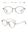 TR Frame Titanium Leg Oval Tortoiseshell Glasses for Women, Style Ti0185 - Suitable for Prescription Lenses