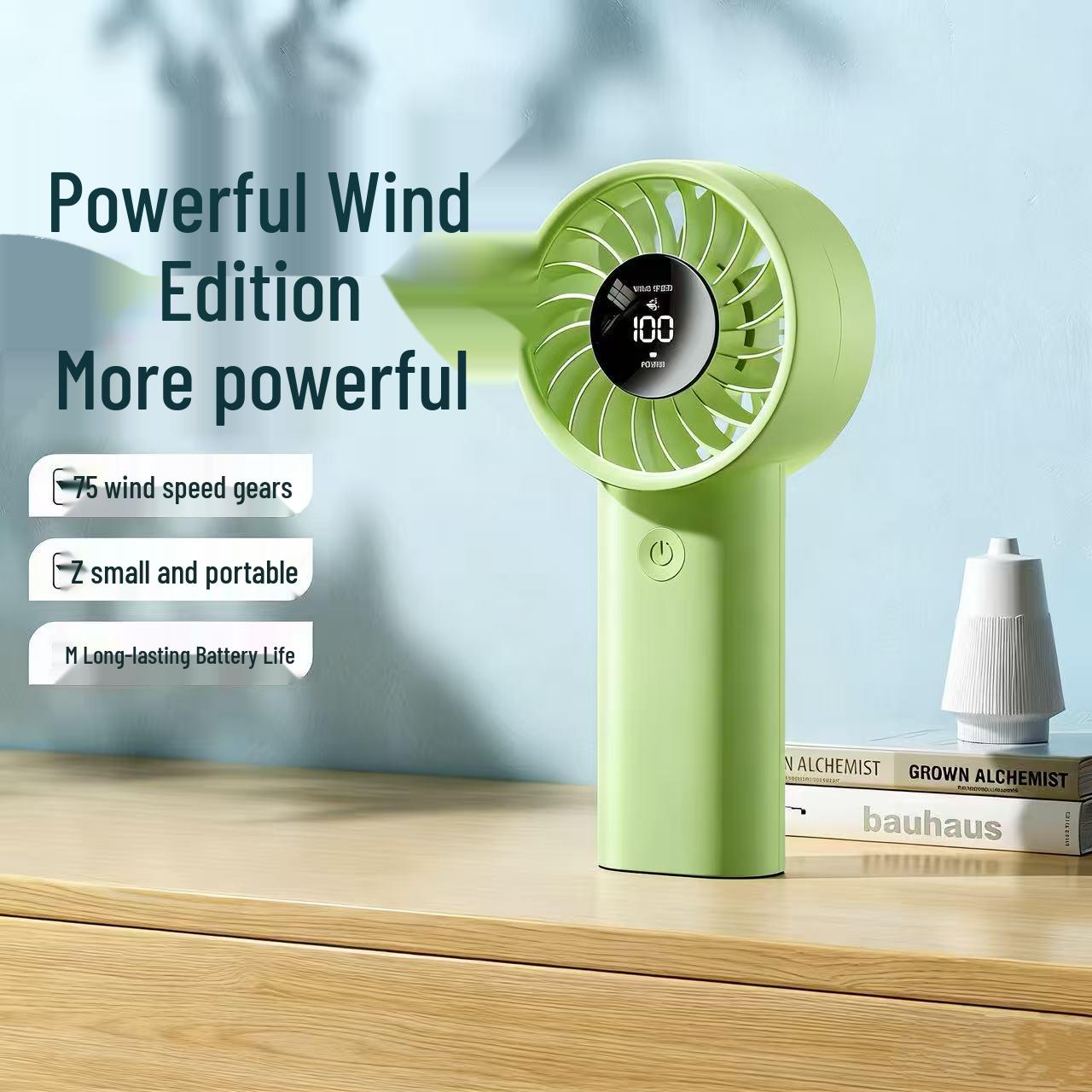 2026 Portable Mini USB Rechargeable Handheld Fan - Silent Turbo Design 2400mAh