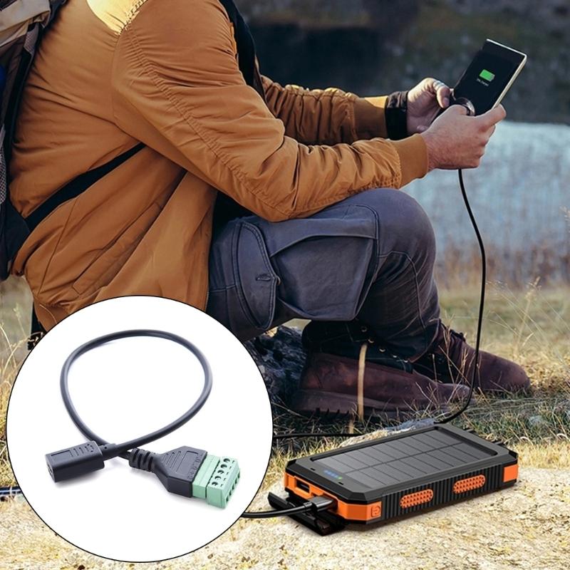 Electronic Cable Type C USB Female To 5 Pin Bolt Screw Terminal Cable for Structure Cabling & Device Charging Needs